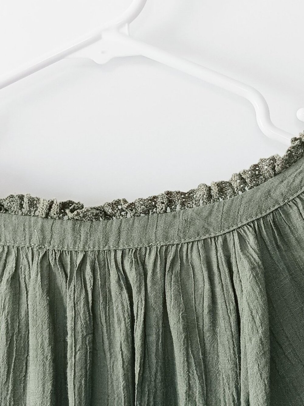 CHELSEA & THEODORE Deep Sage Green Lace Blouse Size M - Picture 10 of 15